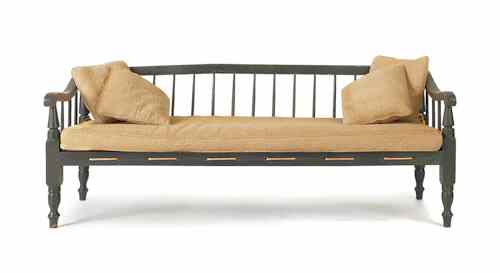 Appraisal: Sheraton painted daybed ca h w