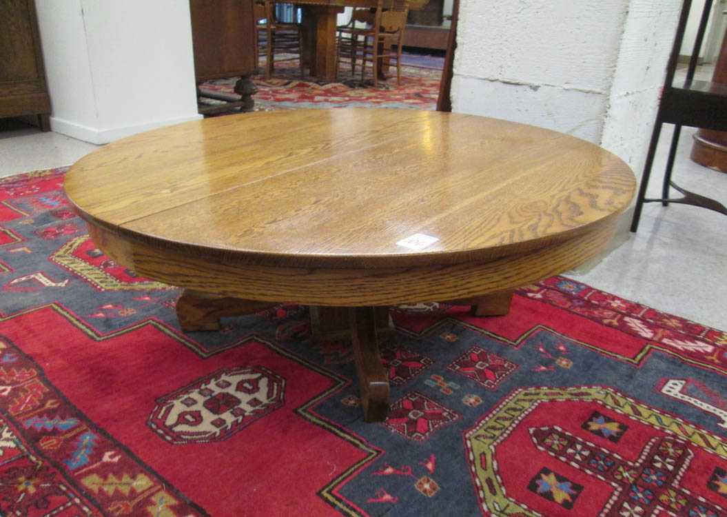 Appraisal: A ROUND OAK COFFEE TABLE Empire Revival style American c