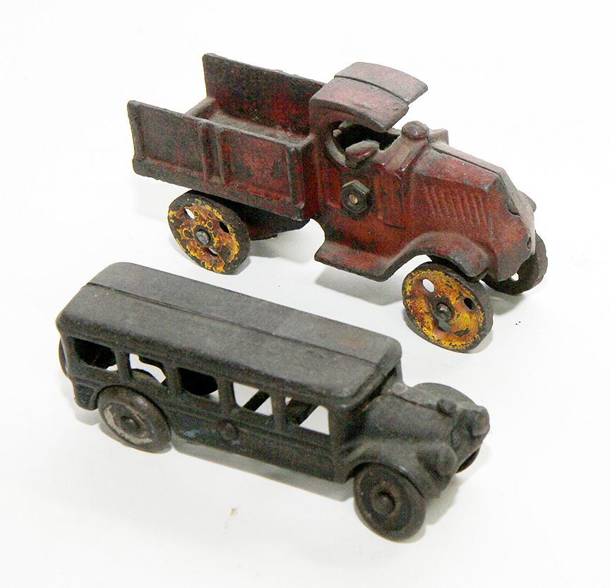 Appraisal: Cast Iron Toys cast iron truck with some original paint