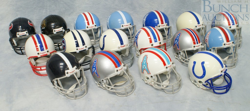 Appraisal: Riddell American Football ConferenceAFC South mini replica collector football helmets