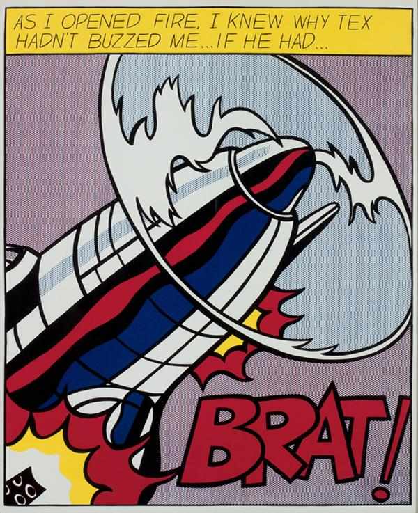 Appraisal: ROY LICHTENSTEIN American - ''As I Opened Fire '' triptych