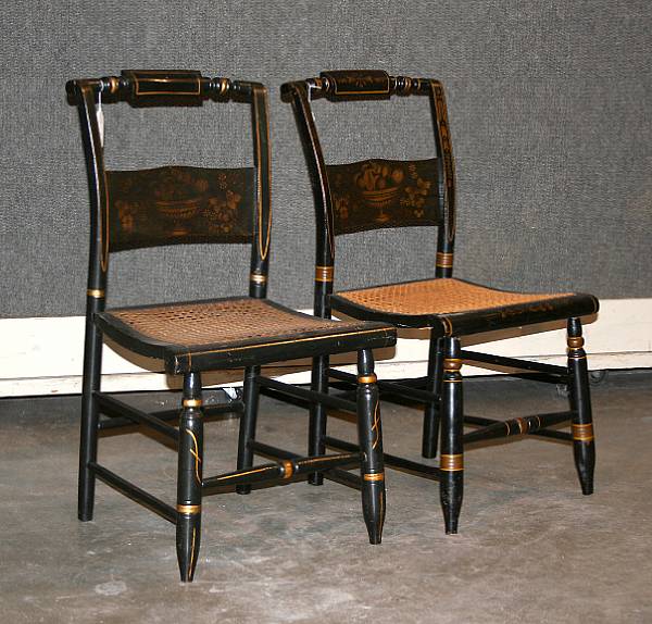 Appraisal: A pair of Federal 'fancy' side chairs height in width