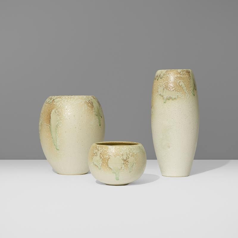 Appraisal: Aage and Kasper Wurtz vases set of three Aage and