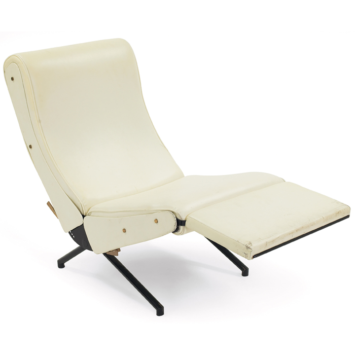 Appraisal: Osvaldo Borsani P armless lounge chair by Tecno Milan Italy