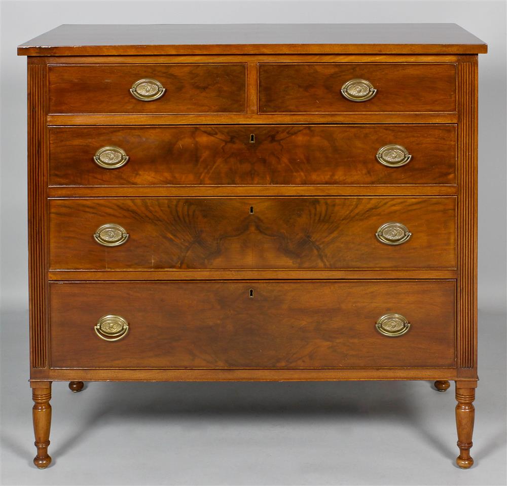 Appraisal: GEORGE III STYLE MAHOGANY CHEST the rectangular top over two