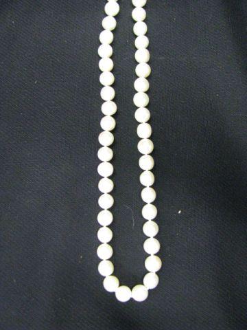 Appraisal: Pearl Necklace fresh water cultured to mm pearls long