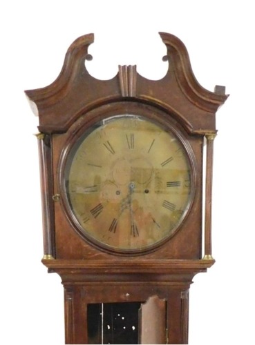 Appraisal: R Seaton A Georgian oak longcase clock circular brass dial