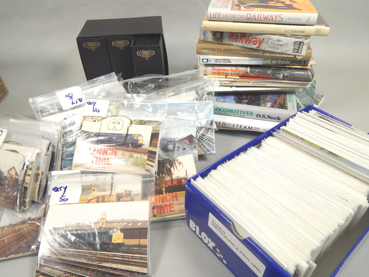 Appraisal: A large quantity of books postcards etc all on Railways