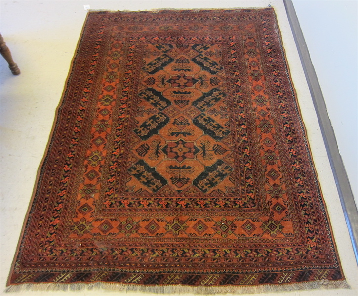 Appraisal: AFGHAN BELOUCHI TRIBAL AREA RUG hand knotted ' x '