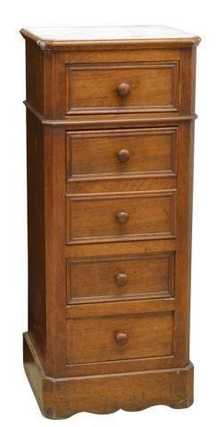 Appraisal: French Louis Philippe mahogany bedside cabinet mid th c inset