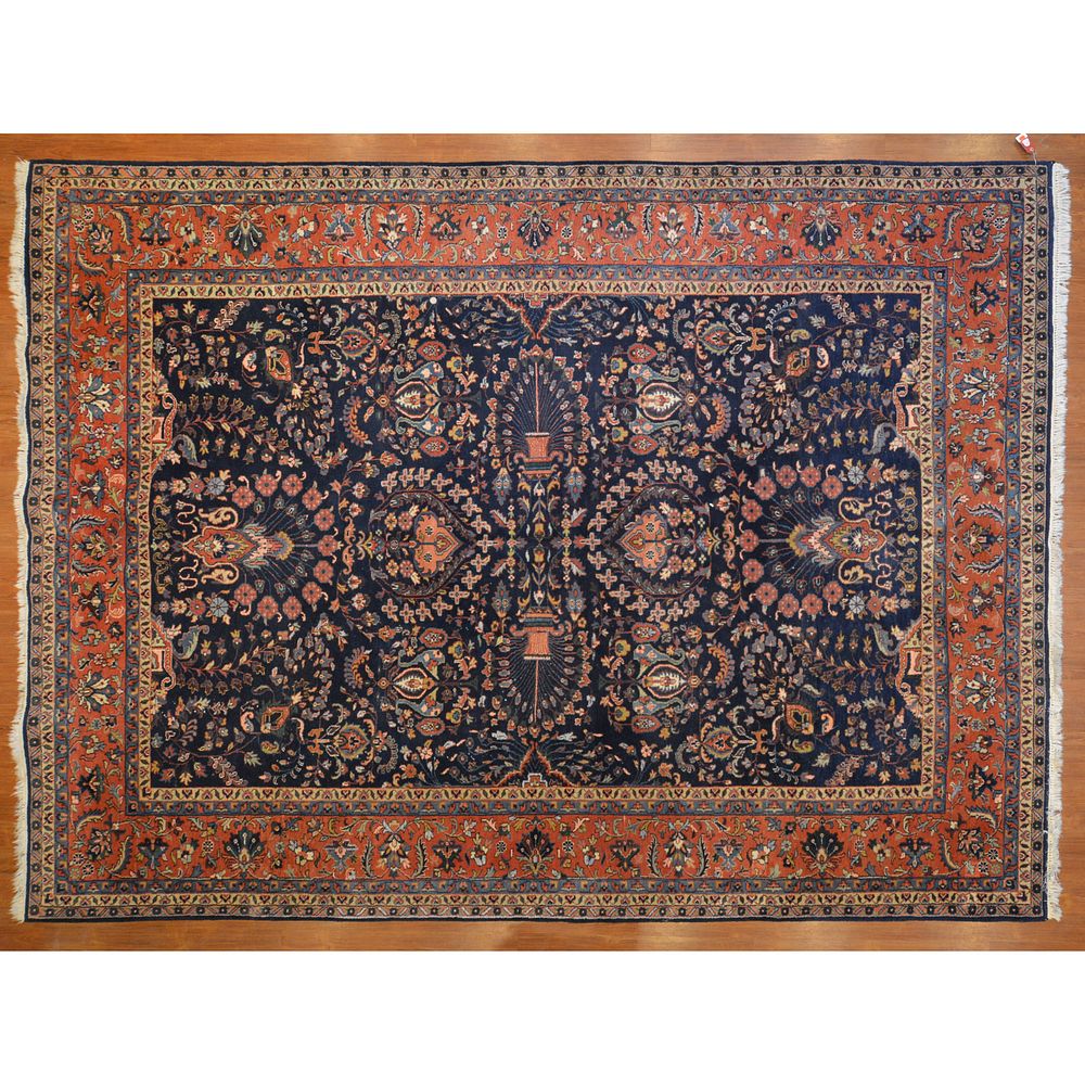 Appraisal: Sarouk Carpet Persia x Fourth quarter- th century hand-knotted wool