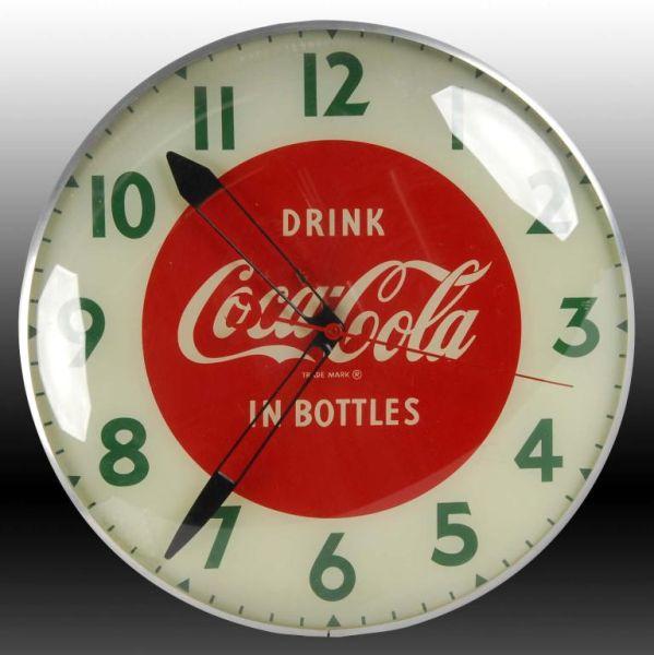 Appraisal: Coca-Cola Electric Light-Up Clock Description Circa s Nice clean example