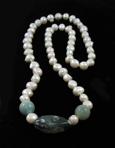 Appraisal: OPERA LENGTH PEARL NECKLACE measuring inches in length and strung