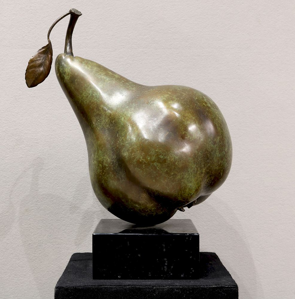 Appraisal: Popliteo Pear Bronze by Montoya Ortiz Popliteo Pear Bronze by