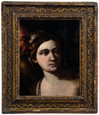 Appraisal: th century Italian painting frame detail of a young woman