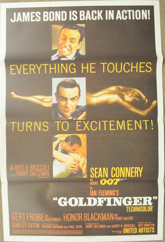 Appraisal: Goldfinger poster Sheet US folded A condition X The Man