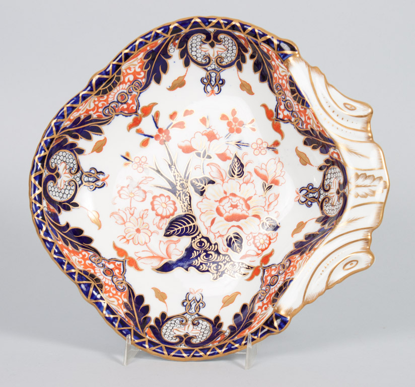 Appraisal: Crown Derby china shrimp dish in the Imari taste circa