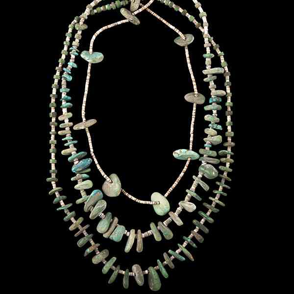 Appraisal: Navajo Turquoise Tab Necklaces lot of each with a tag