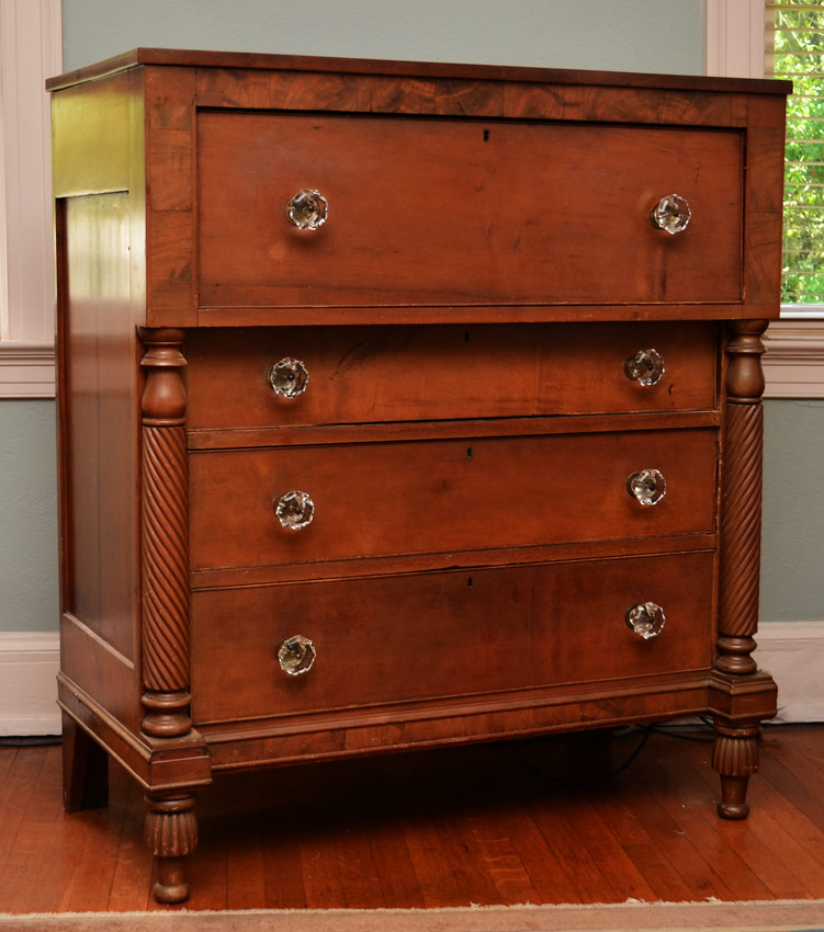 Appraisal: EARLY EMPIRE CHEST OF DRAWERS Deep top drawer over drawers