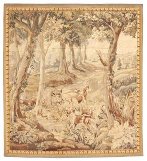 Appraisal: An Aubusson tapestry th century or earlier signed in the