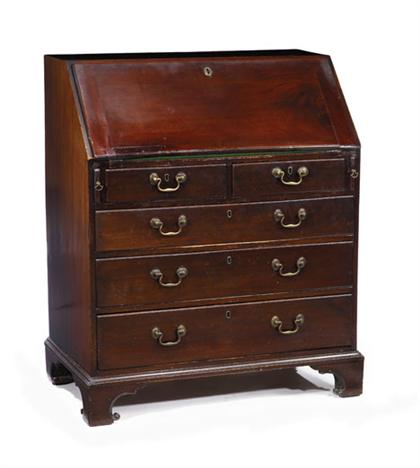 Appraisal: George III style mahogany writing desk th century The slant