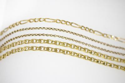 Appraisal: An ct gold necklace and an ct gold bracelet gm