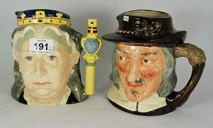 Appraisal: Royal Doulton Large Character Jugs Izaak Walton D and Queen