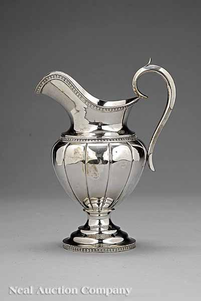 Appraisal: An American Classical Coin Silver Cream Pitcher Harris Stanwood Boston