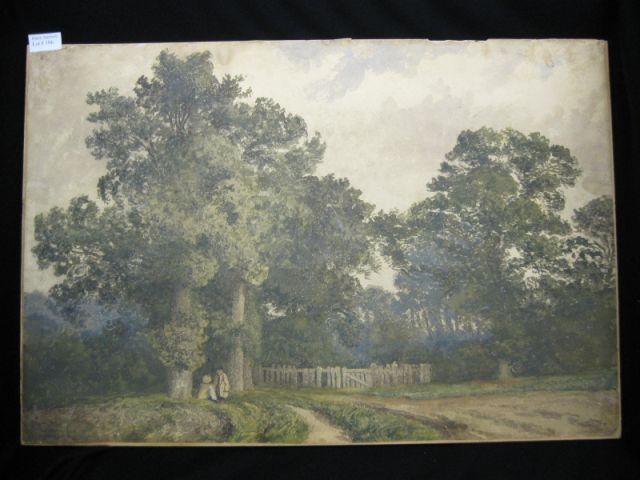 Appraisal: David Cox Watercolor - paper laid down on board very