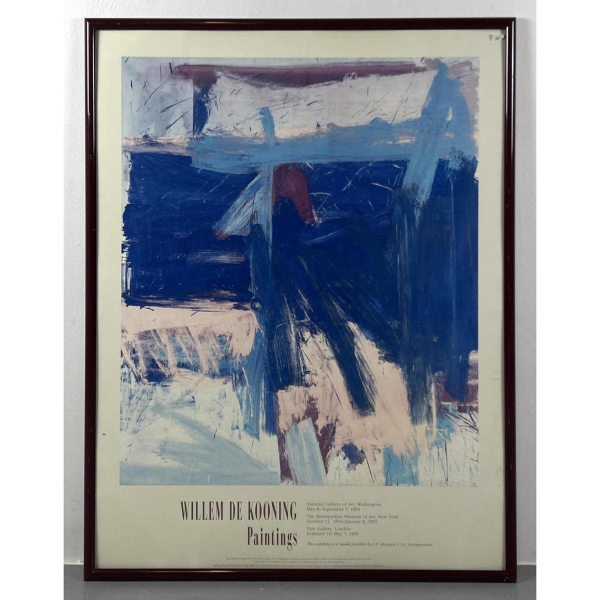 Appraisal: Framed WILLEM de KOONING Exhibition Poster - National Gallery of