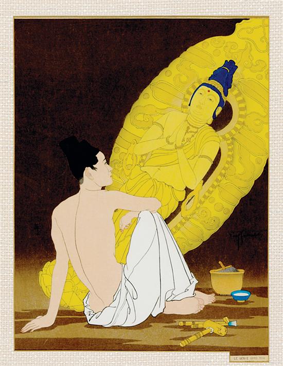 Appraisal: Paul Jacoulet LE GENIE SANS NOMS COREE circa color woodcut