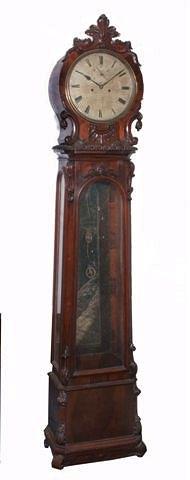 Appraisal: A MID TH CENTURY ROSEWOOD EIGHT DAY LONGCASE CLOCK the