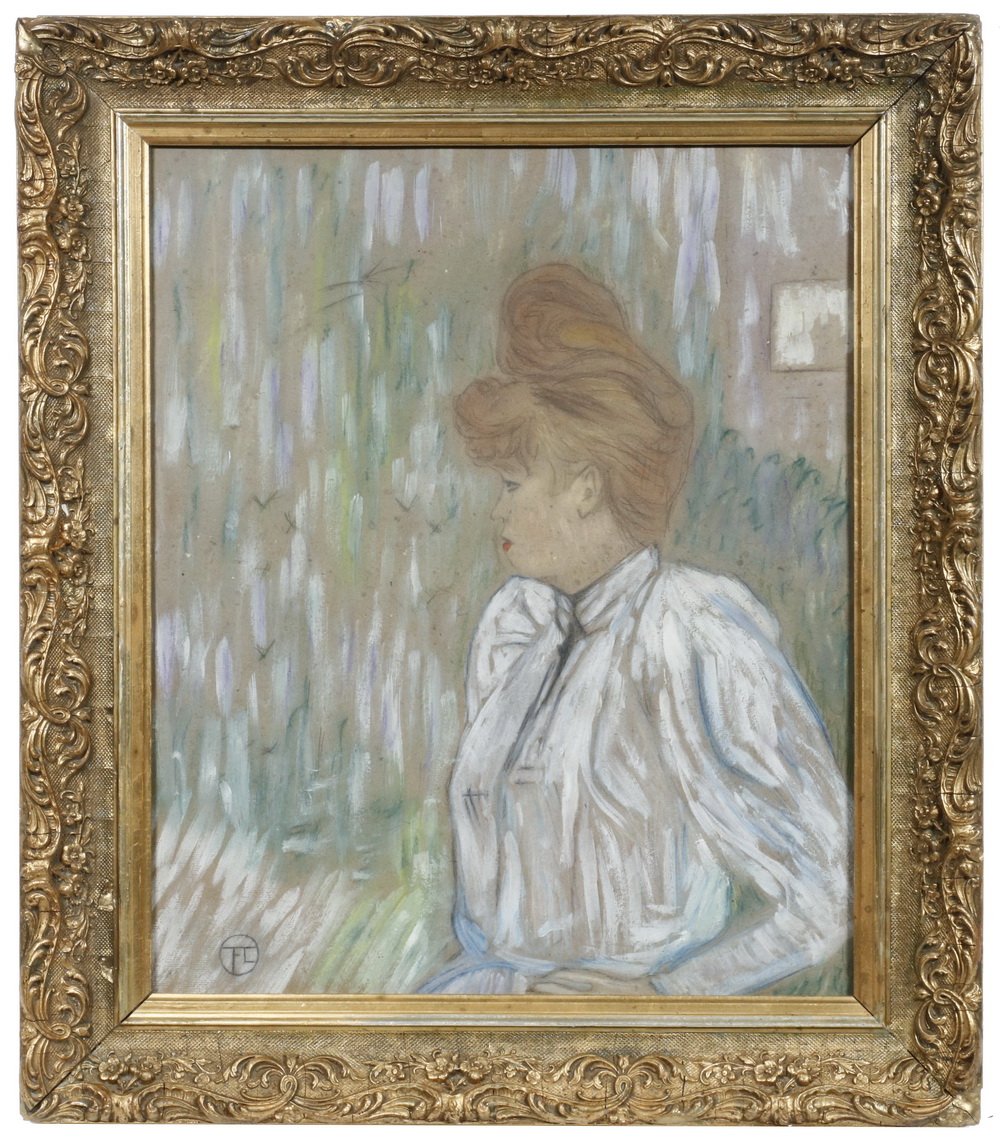 Appraisal: ATTRIBUTED TO HENRI DE TOULOUSE-LAUTREC FRANCE - Portrait of Yvette