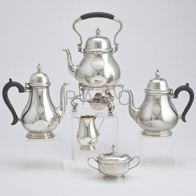 Appraisal: TIFFANY CO SILVER COFFEE AND TEA SERVICE Five piece Queen