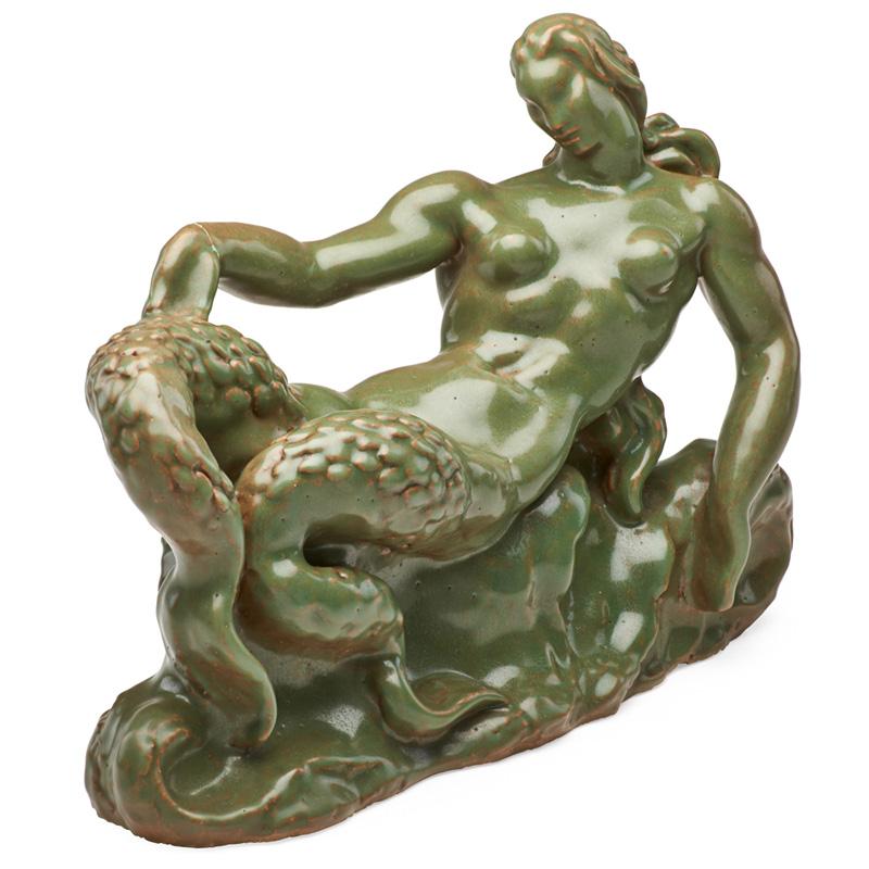 Appraisal: JEAN-BAPTISTE GAUVENET SEVRES Mermaid sculpture Condition Report Firing line to