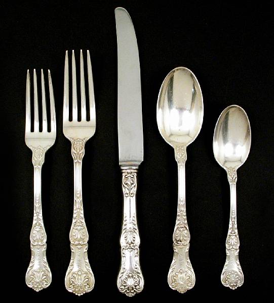 Appraisal: A sterling flatware setGorham Mfg Co Providence RIKing George monogrammed