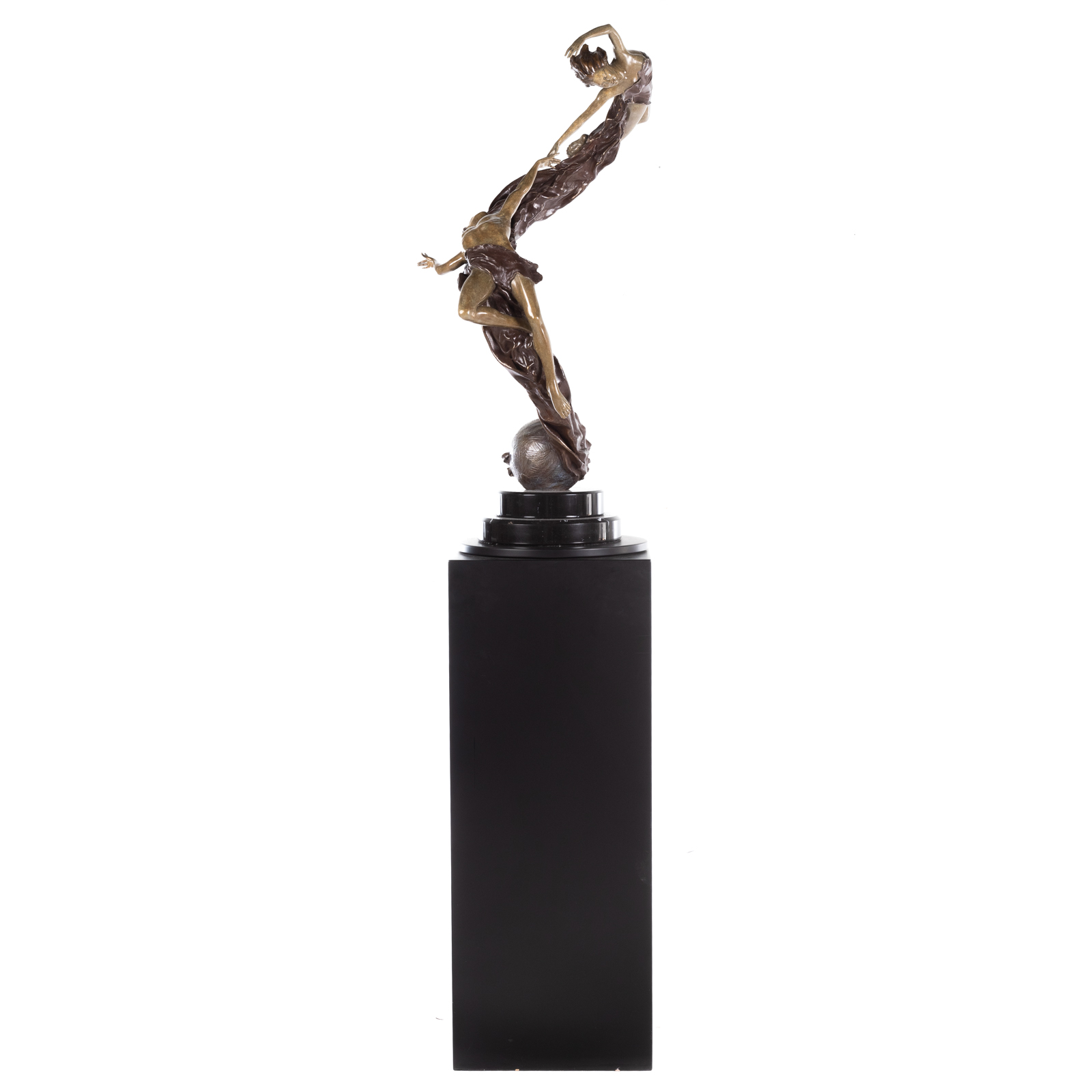 Appraisal: HOWARD JASON DESTINY BRONZE SCULPTURE ON PEDESTAL Howard Jason bronze