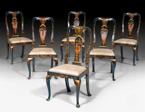 Appraisal: SET OF PAINTED CHAIRS Late George II England th century