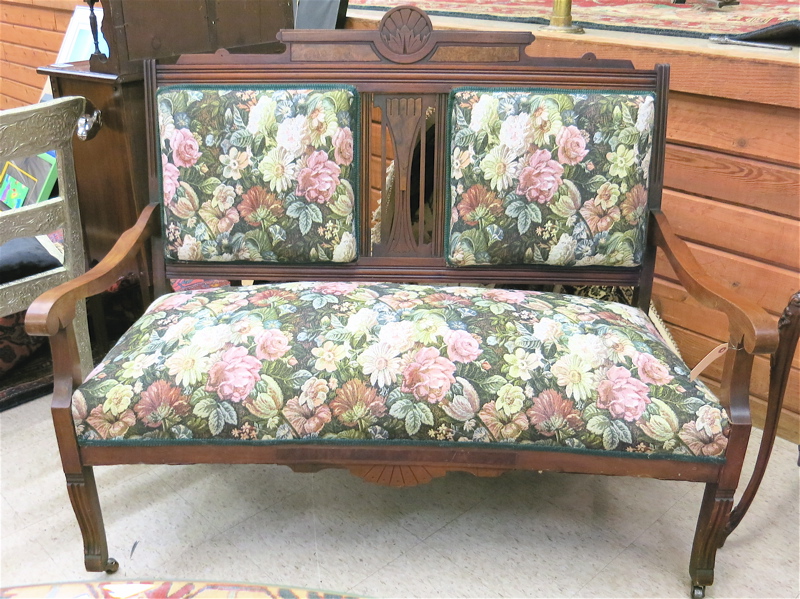 Appraisal: A VICTORIAN EASTLAKE SETTEE American late th century having a