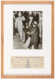 Appraisal: Jack Ruby Dated and Signed Check Kennedy Assassination Kennedy Assassination