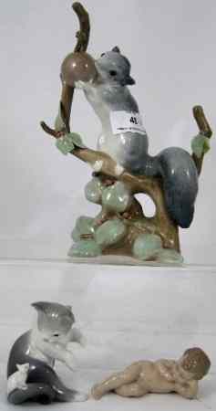 Appraisal: Lladro figure of a Squirrel on branch leaf restuck and