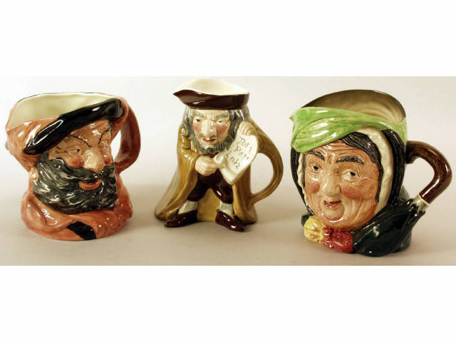 Appraisal: Collection of Wade character mugs includes the Sleeper Pirate and