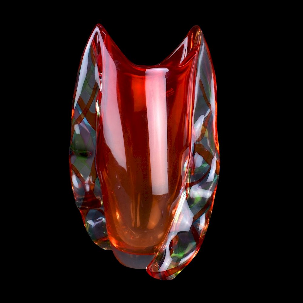 Appraisal: Formia for Murano Italian Art Glass Free Form Vase Mid