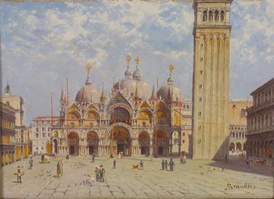 Appraisal: Basilica di San Marco oil on panel x cm x