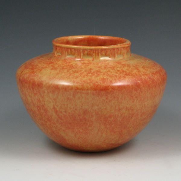 Appraisal: Roseville Tourmaline A- - vase in gold and burnt orange