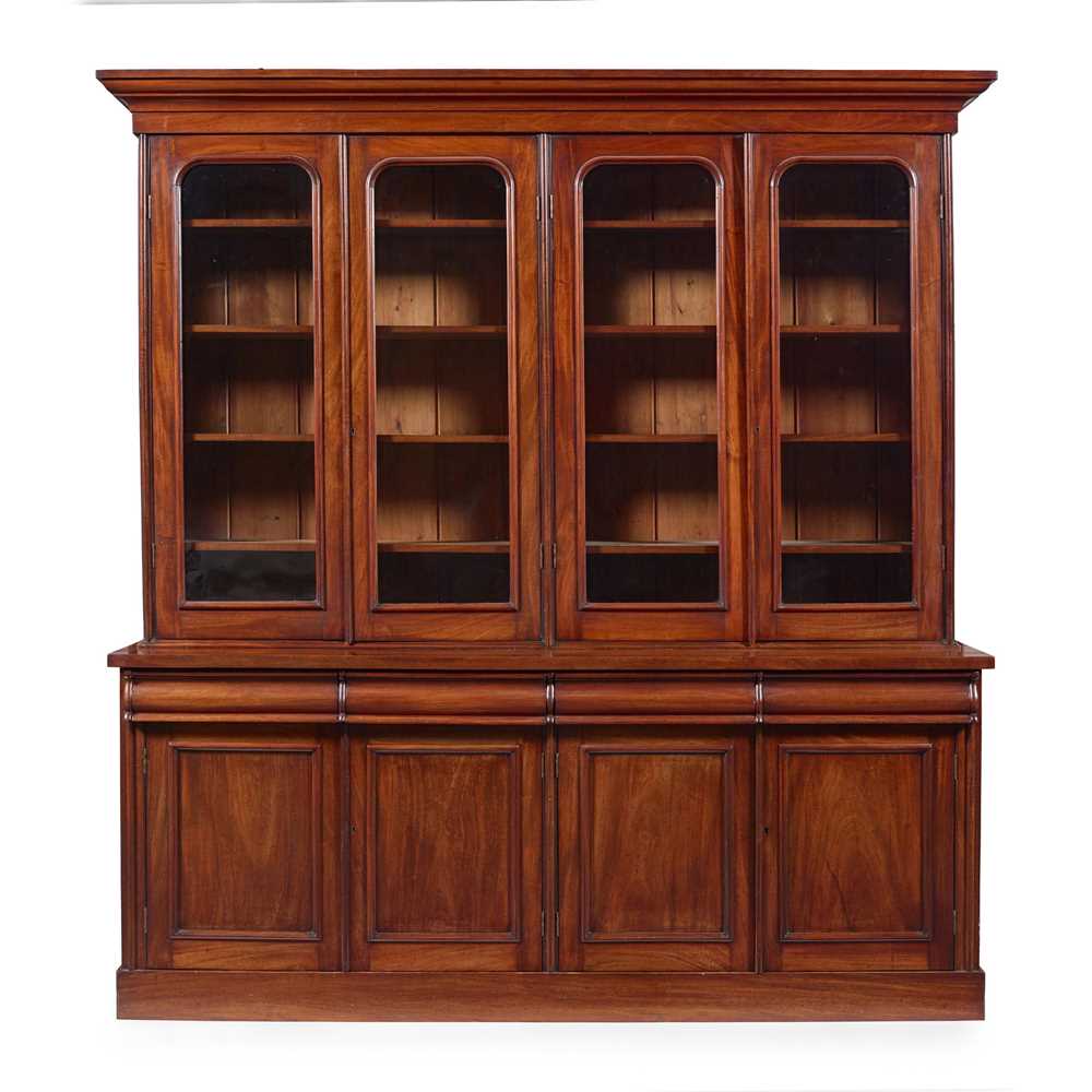 Appraisal: VICTORIAN MAHOGANY LIBRARY BOOKCASE LATE TH CENTURY the moulded cornice