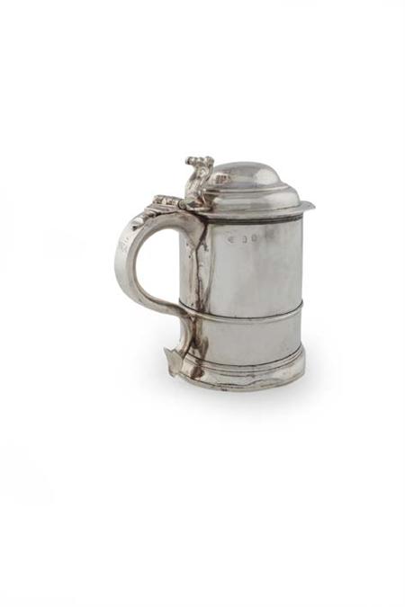 Appraisal: A Britannia Standard George I lidded tankard Joseph Clare I