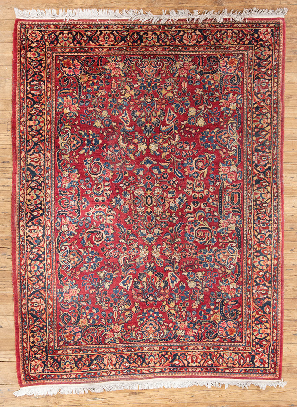 Appraisal: Persian Carpet red ground overall floral design ft in x