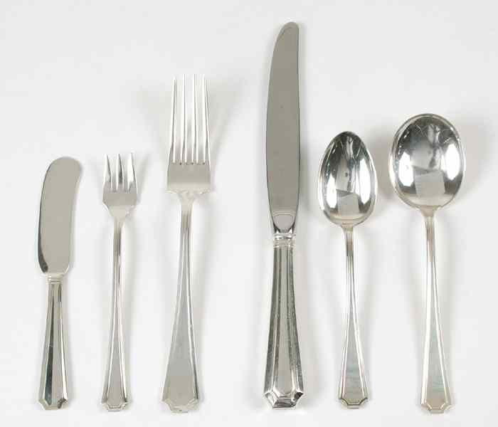 Appraisal: PIECE GORHAM STERLING FLATWARE SET in the ''Fairfax'' pattern of