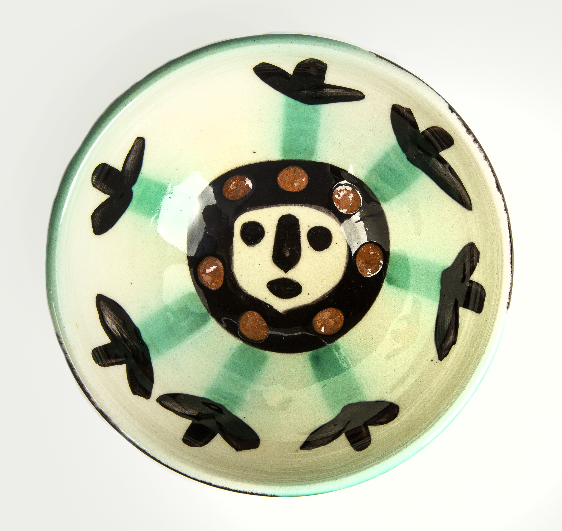 Appraisal: Pablo Picasso Ceramic Visage Bowl Signed Picasso Edition Madoura Madoura